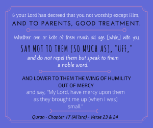 How to treat parents in Islam.
